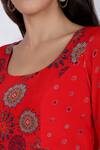 Buy_Natasha J_Red Crepe Round Printed Kurta Palazzo Set  _Online_at_Aza_Fashions