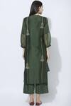 Shop_Arcvsh By Pallavi Singh_Green Silk Chanderi Kurta, Slip Round Set_at_Aza_Fashions