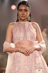 Shop_Reynu Taandon_Pink Net Embellished Lehenga Set_at_Aza_Fashions
