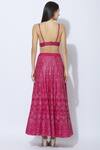 Shop_Samatvam by Anjali Bhaskar_Pink Dupion Silk Embellished Skirt Set_at_Aza_Fashions
