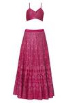 Shop_Samatvam by Anjali Bhaskar_Pink Dupion Silk Embellished Skirt Set_Online_at_Aza_Fashions