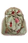 Buy_Fuchsia by aashaka mehta_Green Silk Potli Bag_at_Aza_Fashions