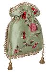 Fuchsia by aashaka mehta_Green Silk Potli Bag_Online_at_Aza_Fashions