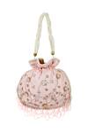 Shop_House of Vian_Pink Embroidered Potli Bag_at_Aza_Fashions