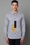 Shop_Lacquer Embassy_Grey Cotton Shirt_at_Aza_Fashions