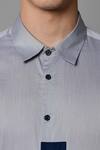 Buy_Lacquer Embassy_Grey Cotton Shirt_Online_at_Aza_Fashions