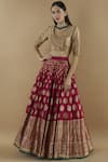 Buy_Ohfab_Maroon Silk Maxi Skirt_at_Aza_Fashions