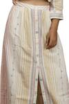 Buy_Purvi Doshi_Off White Kala Cotton Striped Maxi Skirt_Online_at_Aza_Fashions
