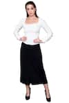 Swatee Singh_Black Crepe Smocked Culottes_Online_at_Aza_Fashions