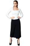 Shop_Swatee Singh_Black Crepe Smocked Culottes_at_Aza_Fashions