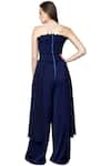 Shop_Swatee Singh_Blue Crepe Bandeau Jumpsuit _at_Aza_Fashions