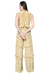 Shop_Swatee Singh_Yellow Silk Crepe Round Printed Jumpsuit _at_Aza_Fashions