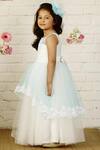Pinkcow designs pvt ltd_White Net, Cotton, Silk Embroidery Peplum Gown _Online_at_Aza_Fashions