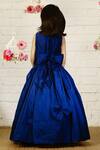 Shop_Pinkcow designs pvt ltd_Blue Net, Silk, Taffeta Sequins, Embroidery Party Gown_at_Aza_Fashions