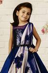 Buy_Pinkcow designs pvt ltd_Blue Net, Silk, Taffeta Sequins, Embroidery Party Gown_Online_at_Aza_Fashions