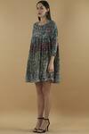 Buy_Yavi_Multi Color Wool Round Printed Short Dress _Online_at_Aza_Fashions