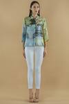 Shop_Yavi_Multi Color Silk Spread Collar Printed Shirt _Online_at_Aza_Fashions