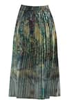 Yavi_Multi Color Poly Silk Printed Midi Skirt_Online_at_Aza_Fashions