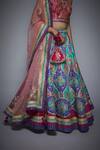Shop_RI.Ritu Kumar_Multi Color Poly Dupion High Neck Embroidered Bridal Lehenga Set _Online_at_Aza_Fashions