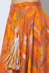 Priyanka Raajiv_Orange Silk Round Blouse And Lehenga Set _at_Aza_Fashions