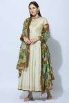 Buy_Priyanka Raajiv_Off White Silk Round Anarkali With Dupatta_at_Aza_Fashions