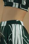 Vedika M_Green U Neck Pre-draped Printed Saree With Blouse _at_Aza_Fashions