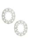 Shop_Nayirah_Silver Plated Crystals Hoops_at_Aza_Fashions