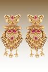 joules by radhika_Gold Plated Metal Antique Dangler Earrings_Online_at_Aza_Fashions