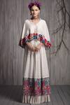 Buy_Payal Jain_Off White Textured Cotton Embroidered Long Skirt_at_Aza_Fashions