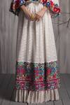 Shop_Payal Jain_Off White Textured Cotton Embroidered Long Skirt_at_Aza_Fashions