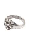 Sangeeta Boochra_Silver Plated Metal Carved Ring_Online_at_Aza_Fashions