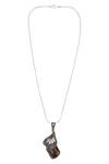 Buy_Sangeeta Boochra_Silver Plated Stone, Metal Pendant Necklace_at_Aza_Fashions