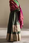 Buy_Mimamsaa_Green Aris Brocade Silk Kurta Gharara Set_Online_at_Aza_Fashions