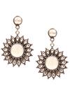 Buy_Sangeeta Boochra_Silver Plated Beads Carved Dangler Earrings _at_Aza_Fashions