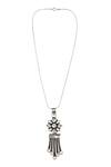 Buy_Sangeeta Boochra_Silver Plated Stone, Bead Pendant Necklace_at_Aza_Fashions