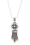 Sangeeta Boochra_Silver Plated Stone, Bead Pendant Necklace_Online_at_Aza_Fashions
