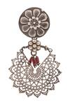 Buy_Sangeeta Boochra_Silver Plated Metal, Stones Carved Dangler Earrings_Online_at_Aza_Fashions