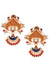 Buy_Sangeeta Boochra_Gold Plated Stone, Metal Dangler Earrings_at_Aza_Fashions