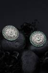 Buy_Sangeeta Boochra_Silver Plated Stones, Metallic Thread Carved Stud Earrings _Online_at_Aza_Fashions