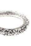 Buy_Sangeeta Boochra_Silver Plated Carved Bangle _Online_at_Aza_Fashions