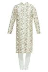 Buy Nautanky White Thai Silk Printed Kurta Set Online at Aza Fashions Buy_Nautanky_White Thai Silk Printed Kurta Set _Online_at_Aza_Fashions