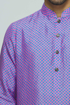 Nautanky Purple Thai Silk Printed Kurta Set at Aza Fashions Nautanky_Purple Thai Silk Printed Kurta Set _at_Aza_Fashions