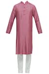 Buy Nautanky Pink Thai Silk Printed Kurta Set Online at Aza Fashions Buy_Nautanky_Pink Thai Silk Printed Kurta Set _Online_at_Aza_Fashions