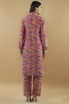 Shop_Anupamaa Dayal_Purple Chanderi Printed Kurta Set_at_Aza_Fashions