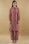 Buy_Anupamaa Dayal_Purple Chanderi Printed Kurta Set_Online_at_Aza_Fashions