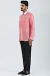 Buy_Bhusattva_Peach Organic Linen Shirt _Online_at_Aza_Fashions