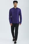 Buy_Bhusattva_Purple Organic Silk Shirt _at_Aza_Fashions