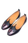 Waraq_Black Printed Juttis _Online_at_Aza_Fashions