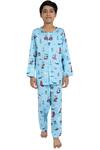 Buy_Nigh Nigh_Blue Cotton Printed Pyjama Set _at_Aza_Fashions