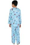 Shop_Nigh Nigh_Blue Cotton Printed Pyjama Set _at_Aza_Fashions